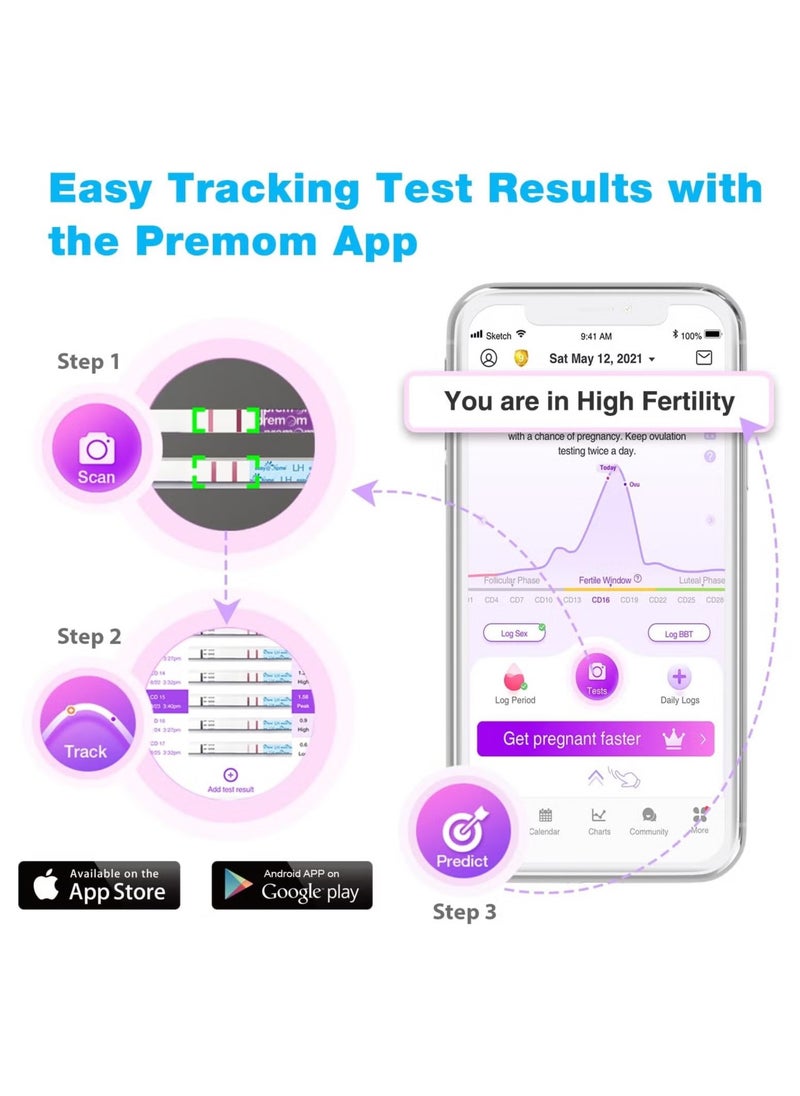 إيزي آت هوم - شرائط اختبار التبويض من Easy@Home، عبوة من 25 اختبارًا للخصوبة، مجموعة التنبؤ بالتبويض - Image 1