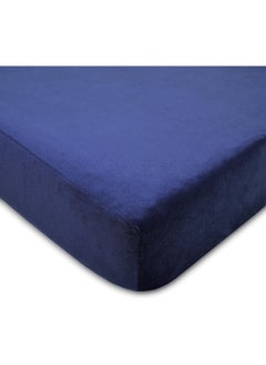 TL Care Heavenly Soft Chenille Fitted Crib Sheet for Standard Crib and Toddler Mattresses, Navy, 28 x 52, for Boys  - Image 1