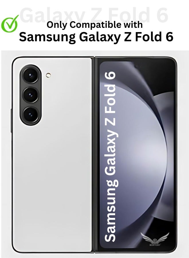 BORTONY Samsung Z Fold 6 Magnetic Case Compatible with MagSafe Crystal Clear Anti Yellowing Shockproof Hard PC Protective Phone Case Cover for Samsung Galaxy Z Fold 6 - Image 2