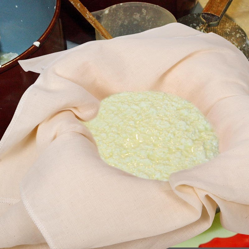 Abaodam Reusable Cheesecloth for Cooking and Tofu Straining, Double-layer 90x90cm Cotton Fabric Food Strainer, Unbleached Kitchen Cloth for Yogurt and Nut Milk Filtering - Image 4