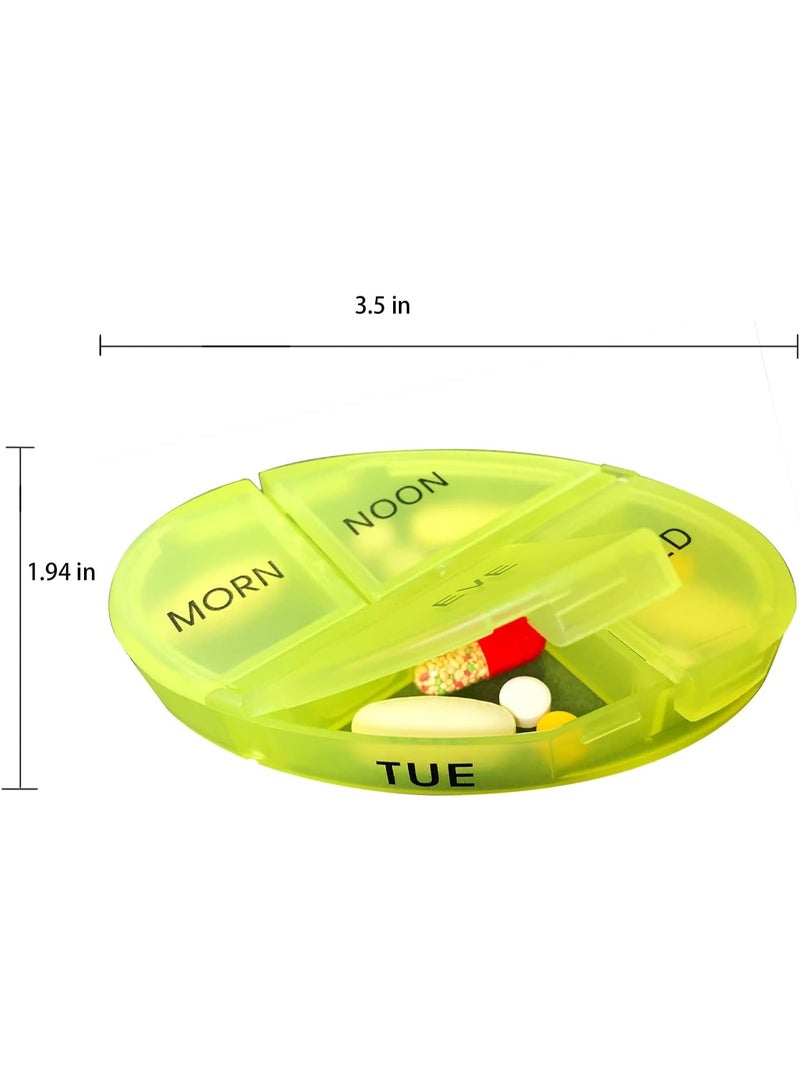 Weekly Pill Organizer 7 Day with 4 Times a Day Compartments – Color Coded Daily Medicine Box AM NOON PM BED – Easy Open Secure Pill Box for Medication, Vitamins & Supplements - Image 3