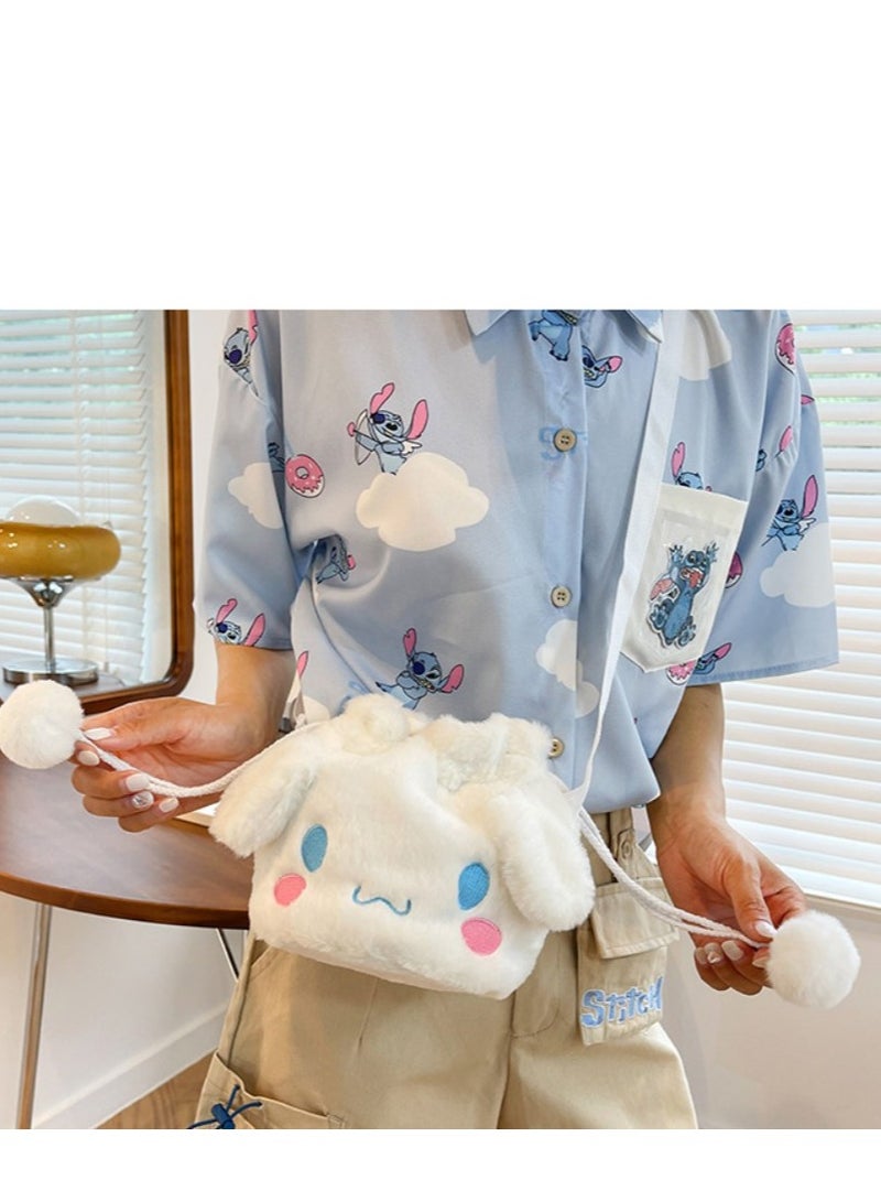 Sanrio Cinnamon Shoulder Bag Plush Bag Crossbody Bag Bucket Storage Bag - Image 5