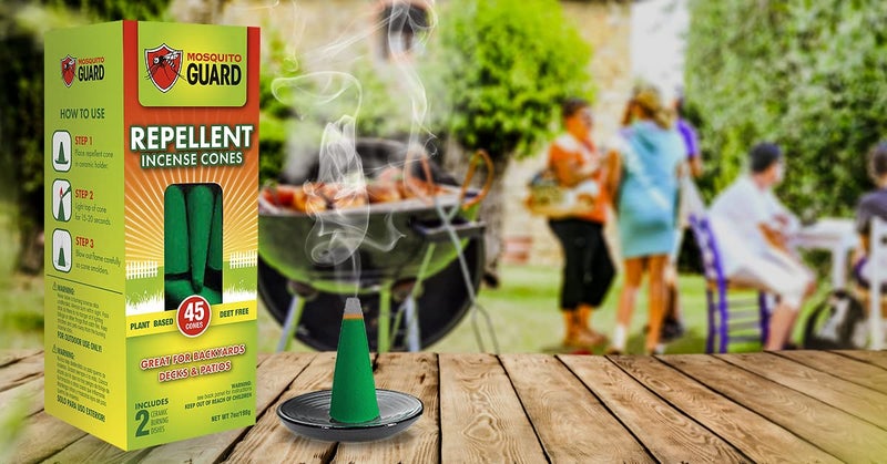 Mosquito Guard 45pcs Mosquito Repellent Incense Cone with 2 Ceramic Dishes - Mosquito Repellent for Patio – No Deet Plant Based Mosquito Repellent Outdoor - Image 5