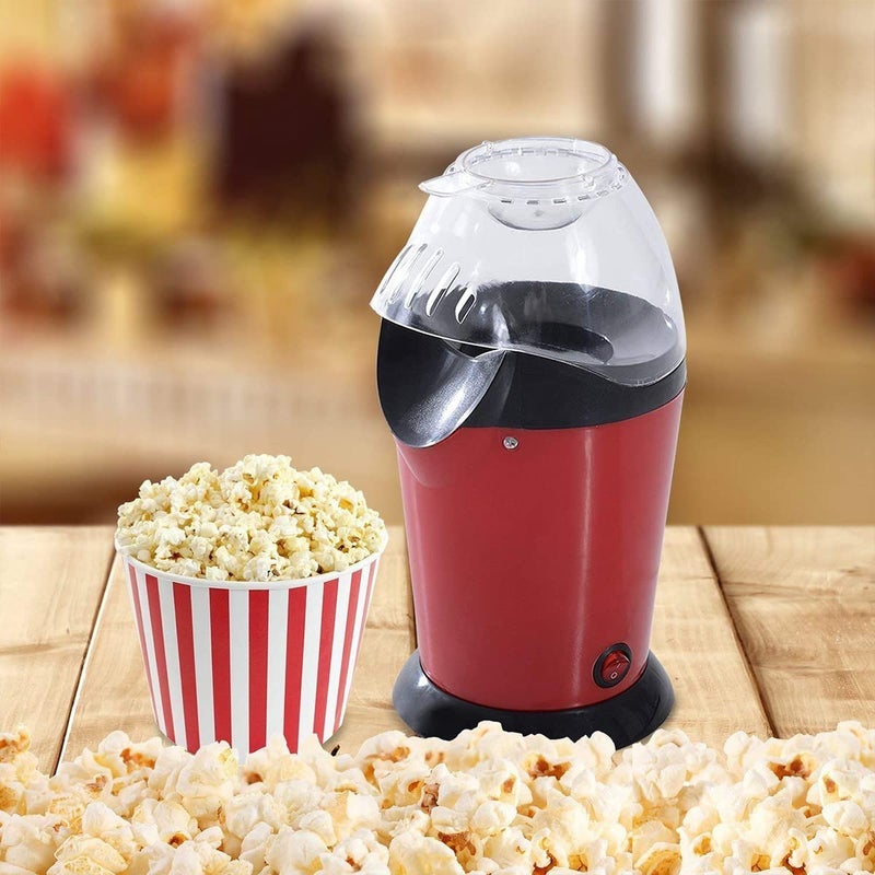 Popcorn Maker Hot Air Popcorn Machine 1200W Oil Free Healthy Snack Easy Clean Portable Home Popper for Movie Night (White) - Image 5