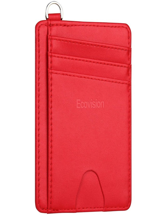 EcoVision Slim Minimalist Front Pocket Wallet, RFID Blocking Credit Card Holder Wallet with Detachable D-Shackle for Men Women - Image 1