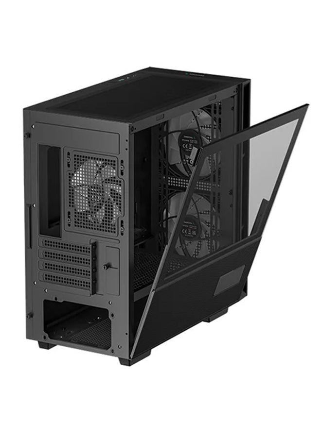 DEEPCOOL - DeepCool CH360 Digital mATX Airflow case, 2X Pre-Installed 140mm ARGB Fans, 120mm ARGB Rear Fan, Hybrid Mesh/Tempered Glass Side Panel, Magnetic Mesh Filter, Type-C, USB 3.0, Black - Image 1