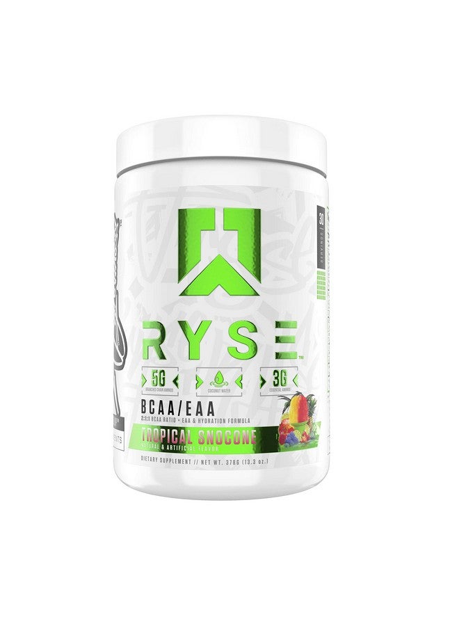 RYSE Up Supplements Bcaa + Eaa Supports Hydration Endurance And Recovery Tropical Snocone (13.3 Oz. / 30 Servings) - Image 1