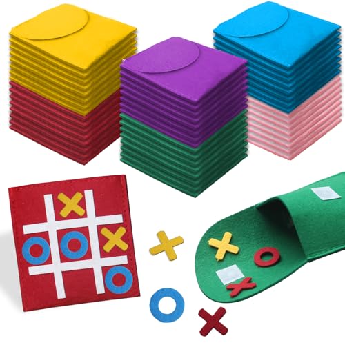 WUEURU 48 PCS Tic Tac Toe Board GameFoam TicTacToe Mini Board Game for Kids Family Classic Educational Toys Indoor Party Game Birthday Party 5x5 - Image 1