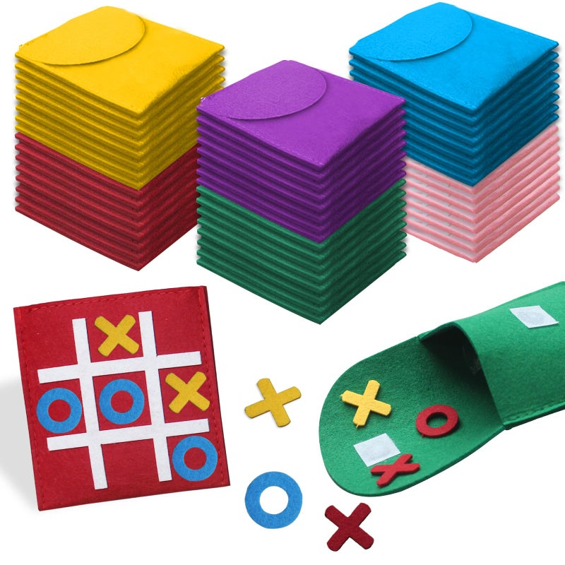 WUEURU 48 PCS Tic Tac Toe Board GameFoam TicTacToe Mini Board Game for Kids Family Classic Educational Toys Indoor Party Game Birthday Party 5x5 - Image 3