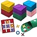 WUEURU 48 PCS Tic Tac Toe Board GameFoam TicTacToe Mini Board Game for Kids Family Classic Educational Toys Indoor Party Game Birthday Party 5x5 - Image 2