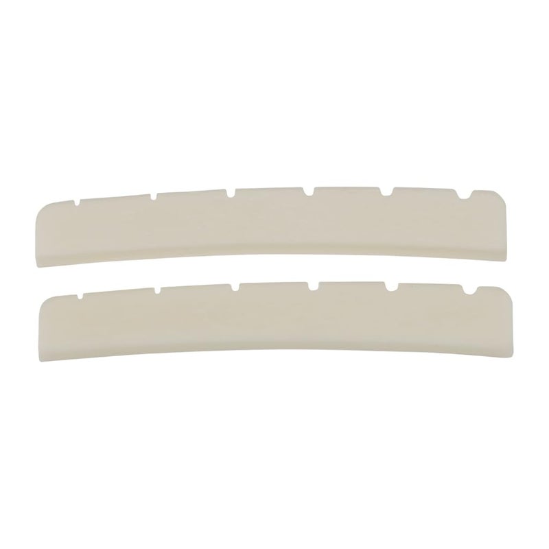 KAISH 2pcs Curved Bottom 725 Radius Pure Bone Nut Bleached White PreSlotted Bone Nut for StratTele Guitars - Image 2