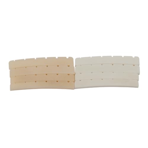 KAISH 2pcs Curved Bottom 725 Radius Pure Bone Nut Bleached White PreSlotted Bone Nut for StratTele Guitars - Image 3