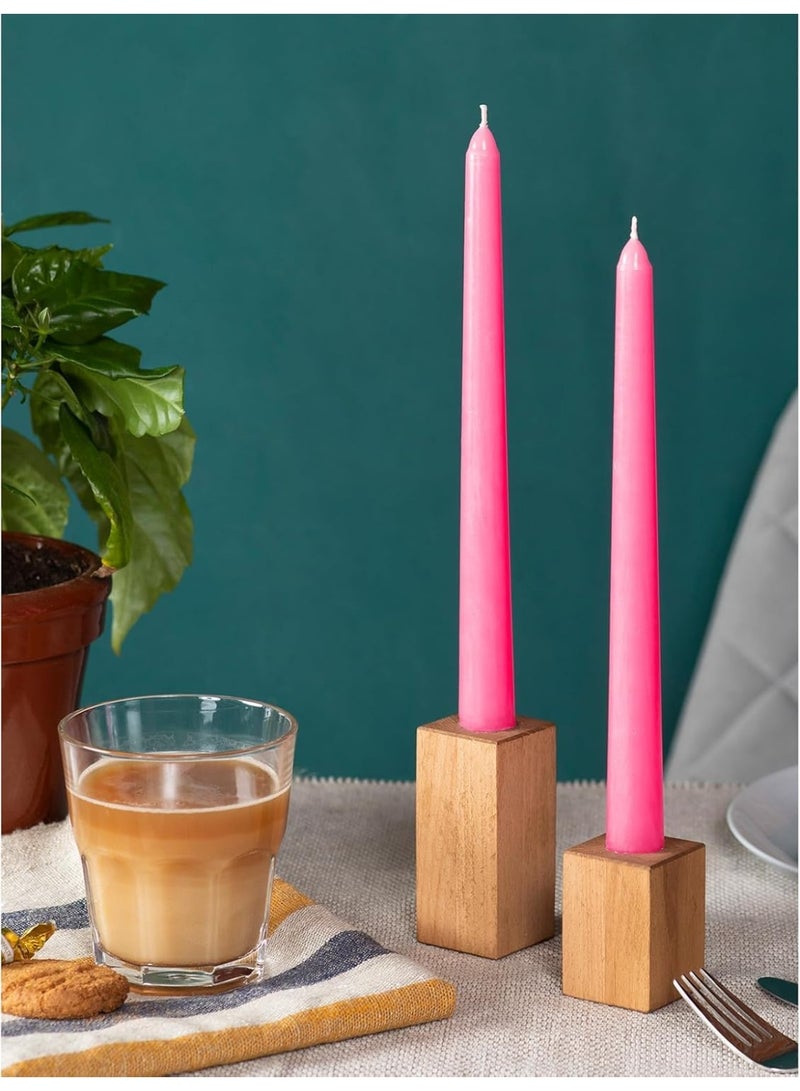 atorakushon Pink Taper Candles Pack of 4 Scented Dripless and Smokeless 10 inch Elegant Dinner Candle for Home Décor, Restaurant, Wedding, Party Candle Sticks - Image 4