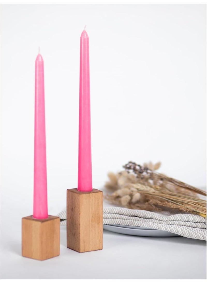 atorakushon Pink Taper Candles Pack of 4 Scented Dripless and Smokeless 10 inch Elegant Dinner Candle for Home Décor, Restaurant, Wedding, Party Candle Sticks - Image 2