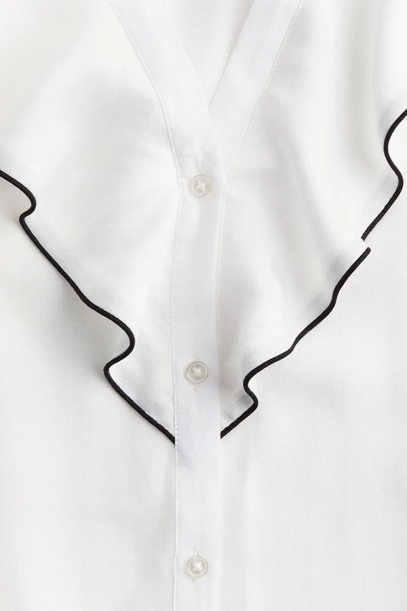 H&M Flounce-trimmed blouse