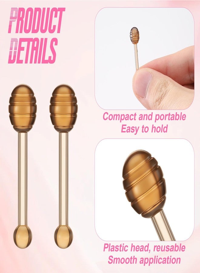 Alrhso 40 Pcs Lip Balm Applicators Stick Mini Honey Stick Lip Applicator with Small Box Plastics LipBrush for Lipstick LipGloss LipMask - Image 2