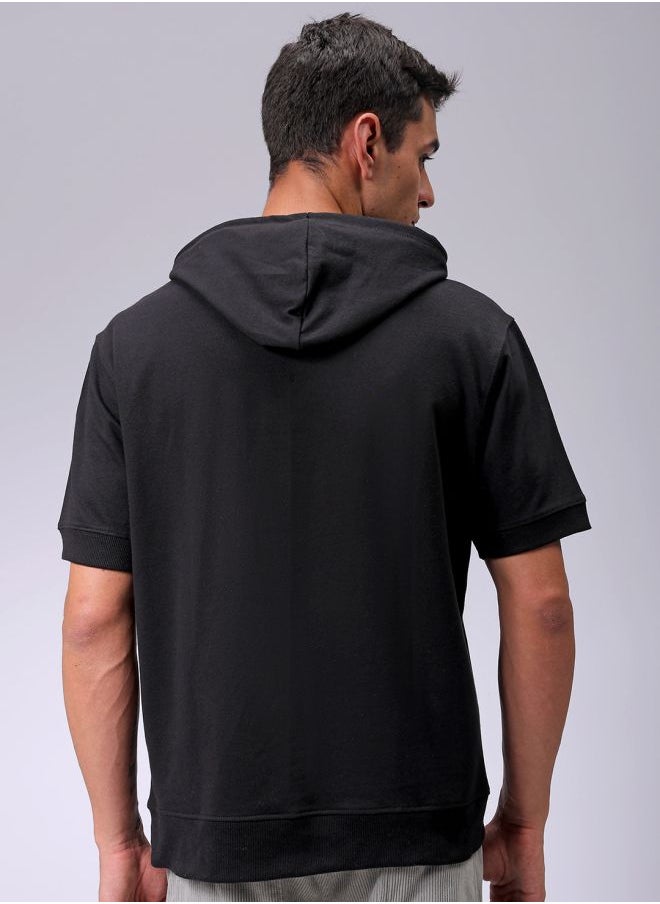 The Indian Garage Co Men Oversized Solid Overhead Hooded Sweatshirt  - Image 2