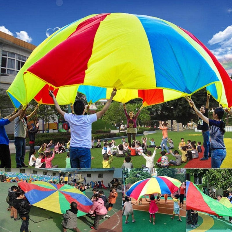 Fitfix ® Kids Play Parachute 12 Feet with 12 Handles and Carry Bag – Perfect for Fun, Learning, and Physical Activity in Preschool, Birthday Parties, and Everyday Play - Image 4