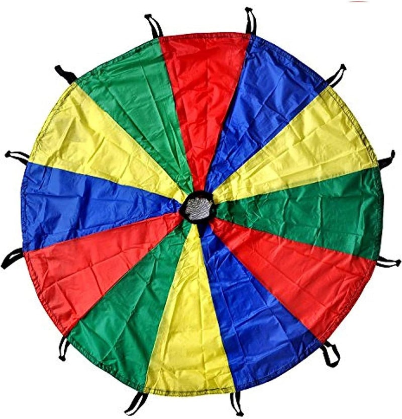 Fitfix ® Kids Play Parachute 12 Feet with 12 Handles and Carry Bag – Perfect for Fun, Learning, and Physical Activity in Preschool, Birthday Parties, and Everyday Play - Image 1
