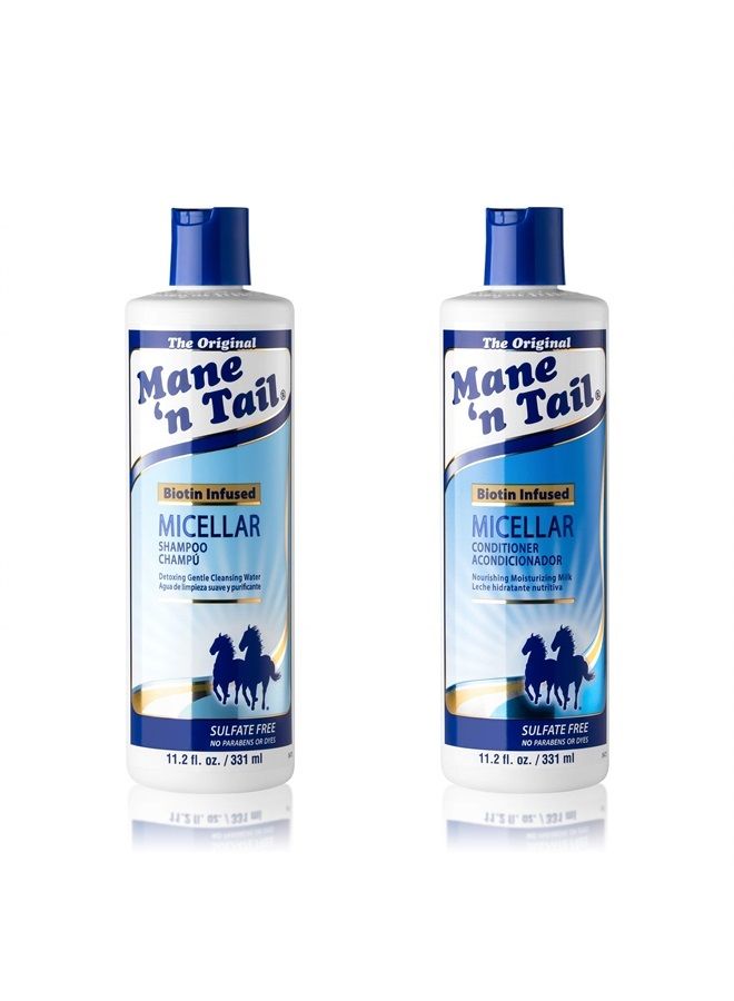 Mane 'n Tail شامبو وبلسم خالي من الكبريتات معزّز بالبيوتين 11.2 أونصة لكل منهما - Image 1