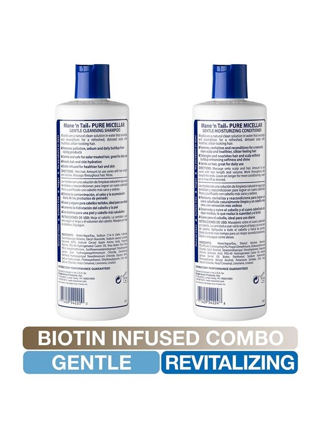 Mane 'n Tail شامبو وبلسم خالي من الكبريتات معزّز بالبيوتين 11.2 أونصة لكل منهما - Image 3