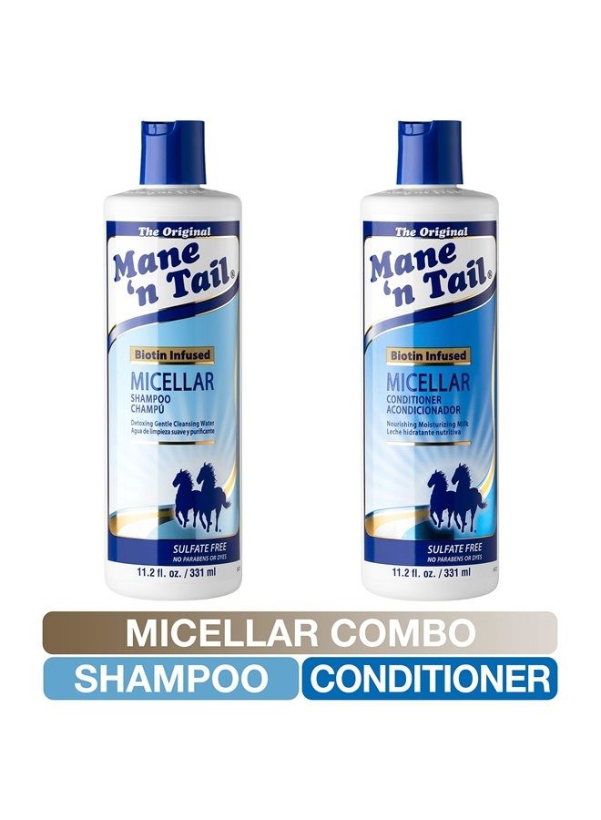 Mane 'n Tail شامبو وبلسم خالي من الكبريتات معزّز بالبيوتين 11.2 أونصة لكل منهما - Image 2