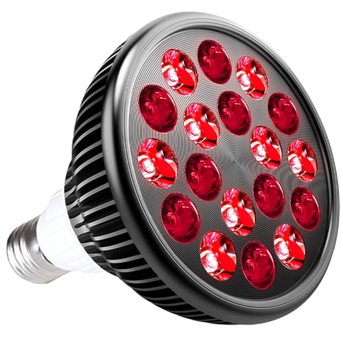 wolezek Red Light Therapy Bulb 18 LEDs Red Light for Body and Face with 660nm and 850nm NearInfrared Combo Wavelength Infrared Light Therapy Lamp Device for Skin Care Pain Relief Only Bulb - Image 2
