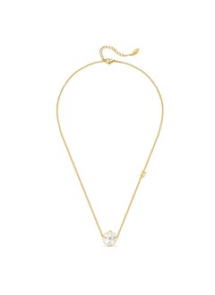 POLICE Clover NecklaceGold-Plated with Mother-of-Pearl Petalled Pendant, Elegant and Bold Design  - Image 1