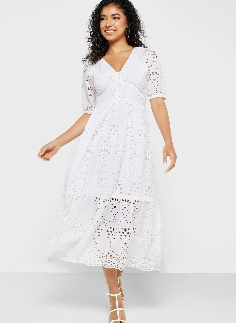 YAS Openwork Detail Dress