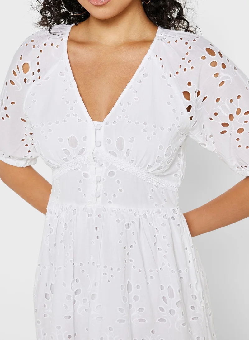 YAS Openwork Detail Dress