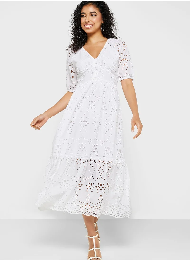 YAS Openwork Detail Dress