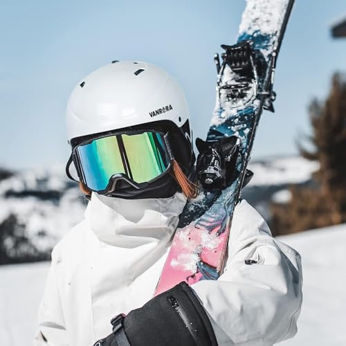 VANRORA Ski Helmet, Snowboard Helmet - Glossy White, L - Image 5