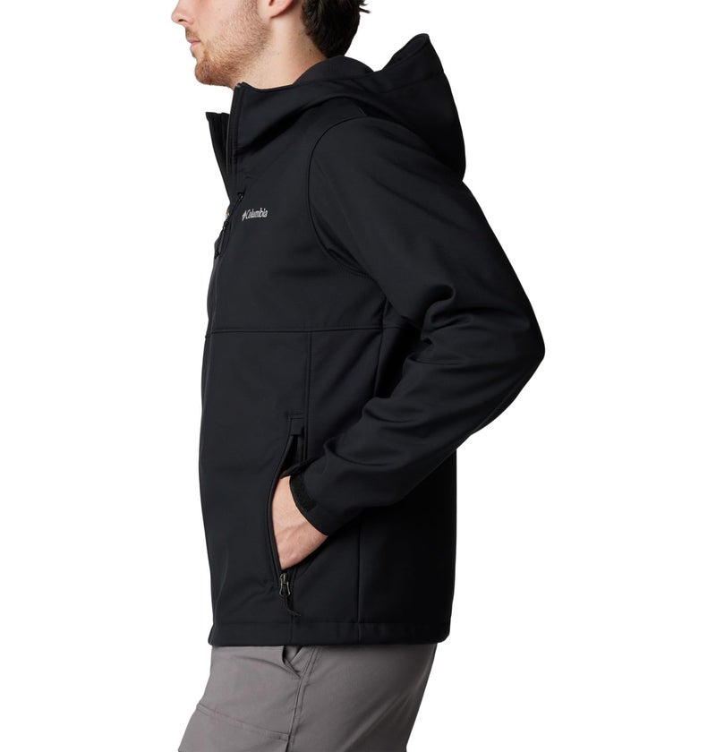 Columbia Mens Ascender II Hooded Softshell Rain Jacket, Black, Small - Image 3