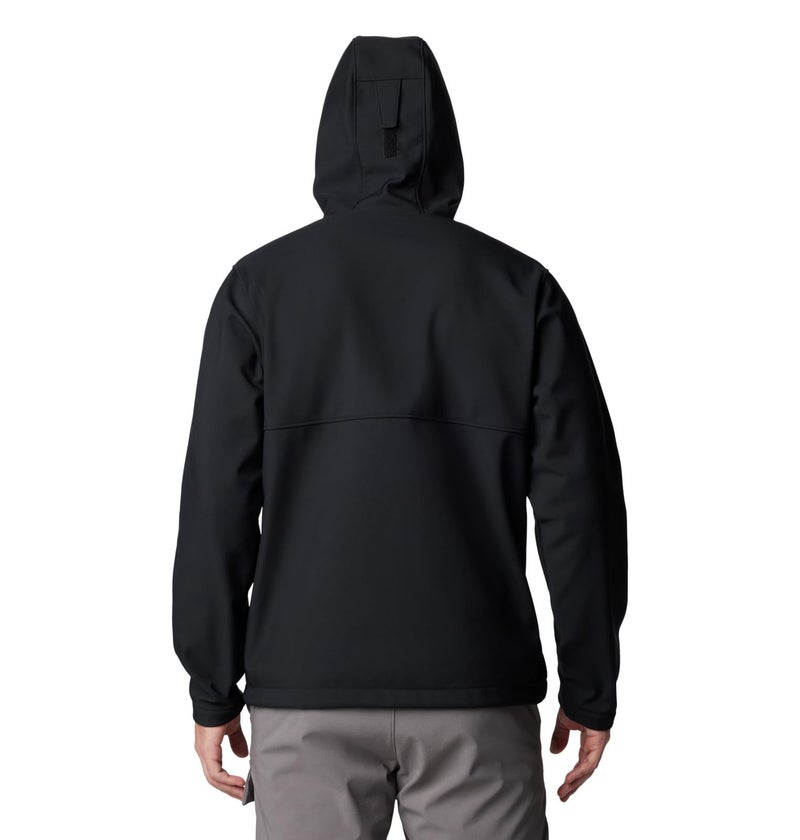 Columbia Mens Ascender II Hooded Softshell Rain Jacket, Black, Small - Image 2