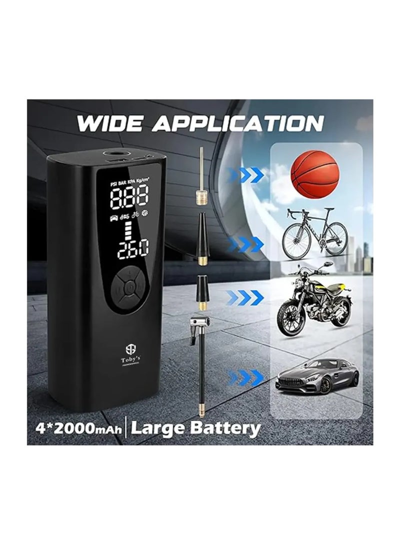 توبيز منفاخ إطارات توبيز AC-P5 المحمول، ضاغط هواء كهربائي مُحسَّن، 8000 مللي أمبير/ساعة، للسيارة، 150 رطل/بوصة مربعة - AC P5 - Image 5