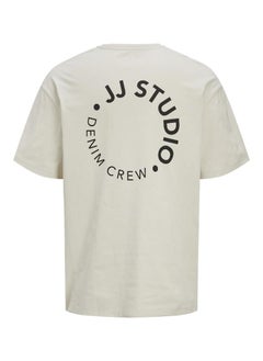 JACK & JONES Jjcrinkle Crinkle Chest Print Crew Neck T-Shirt  - Image 2