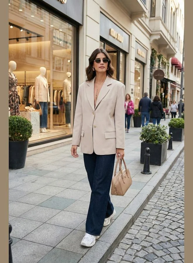 Lela Lela Regular Fit Jacket Button-down Blazer Jacket Women's JACKET 6839562