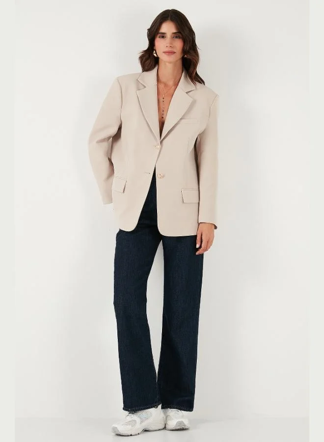 Lela Lela Regular Fit Jacket Button-down Blazer Jacket Women's JACKET 6839562
