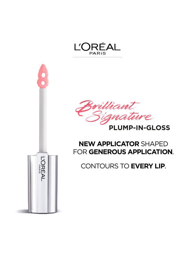 L'OREAL PARIS Brilliant Signature Plump In Gloss Shine Plumping & Hydrating Lips  - Image 3