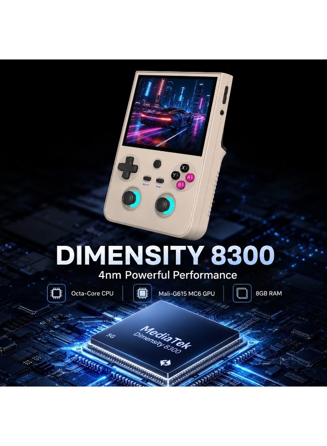 ANBERNIC RG477V Handheld Game Console, 4.7-Inch 120Hz IPS Touchscreen, Dimensity 8300, 8GB RAM 128GB, Android 14, Hall Joysticks, Wi-Fi 6, Bluetooth 5.4, Beige - Image 5