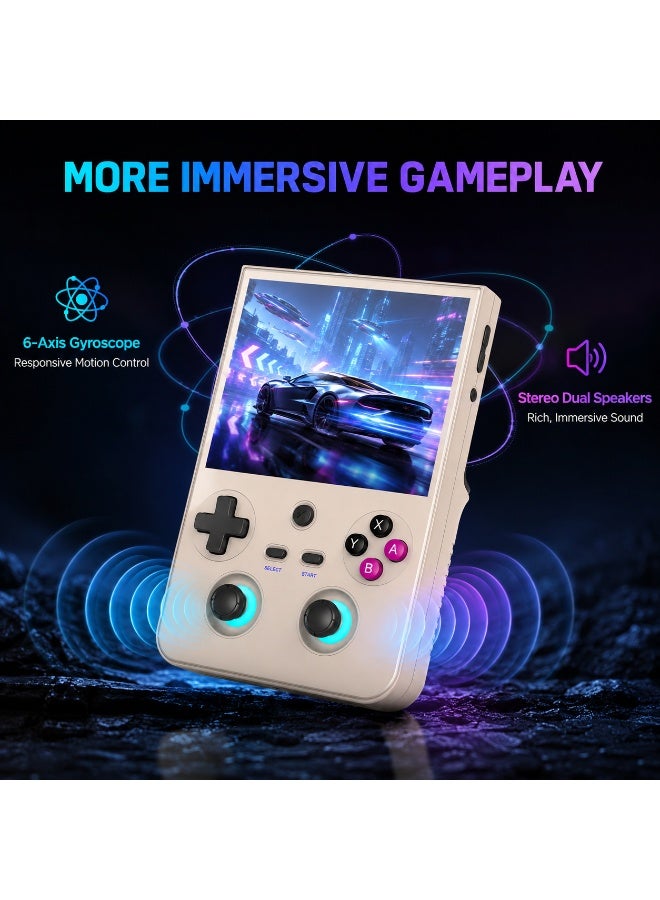 ANBERNIC RG477V Handheld Game Console, 4.7-Inch 120Hz IPS Touchscreen, Dimensity 8300, 8GB RAM 128GB, Android 14, Hall Joysticks, Wi-Fi 6, Bluetooth 5.4, Beige - Image 3