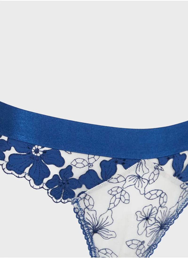 Boux Avenue 3D Floral Embroidered Brazilian Brief