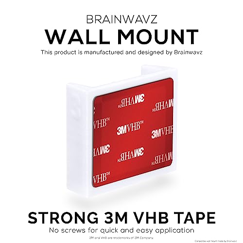 BRAINWAVZ 3 Pack Wall Mount for Wyze Cam V3 & V4, Adhesive VHB Stick On - Easy to Install, No Tools Needed, No Mess, No Drilling, Strong Adhesive Mount, White - Image 3