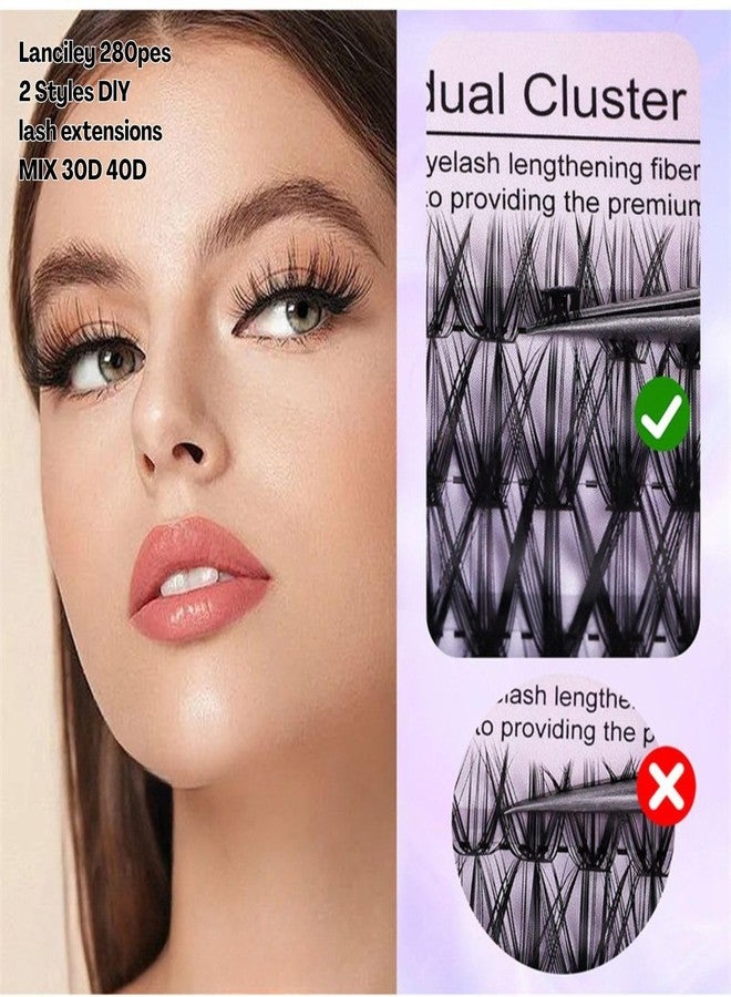 TecoKart 280-Cluster Eye Lashes for Women, False Eyelashes Extension Kit with Mixed Length, Natural & Dramatic Fake Eye Lashes for Everyday & Party Look - Image 4
