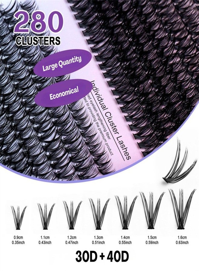 TecoKart 280-Cluster Eye Lashes for Women, False Eyelashes Extension Kit with Mixed Length, Natural & Dramatic Fake Eye Lashes for Everyday & Party Look - Image 3