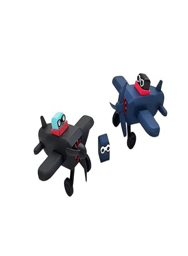 3D Craft Kids Airplane Bath Toys Set, Multicolor Planes with Pilots, Bath Time Play Set - Image 1