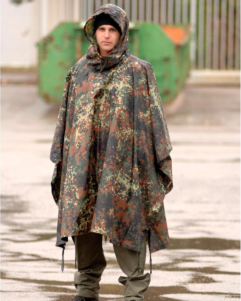 MIL-TEC Adult Ripstop Wet Weather Lightweight Waterproof Multi-Use Rain Poncho with Hood - Use as Bivouac Sack, Shelter Tent - Image 3