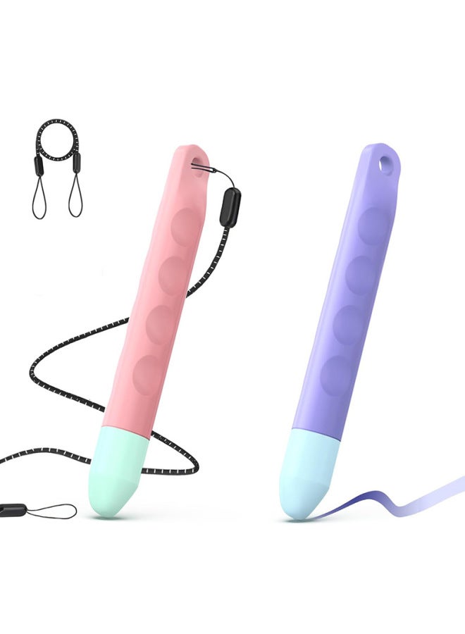 Children's Touch Screen Pen For Early Education Machine Learning Machine Children's Class Color Cartoon Point Touch Pen-Color:Fingerprint Purple  - Image 2