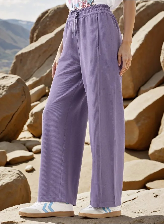 كابا Kappa Textured Track Pants with Drawstring Closure and Pockets