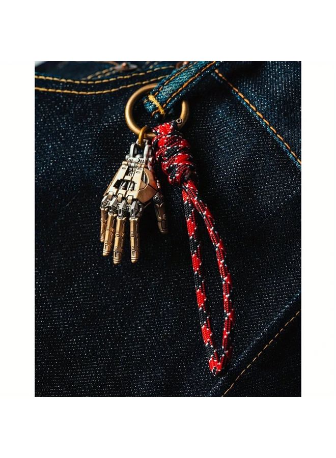 Left Hand Mechanical Robot Pendant Necklace Articulated Finger Joint Metal Desk Decor Unique Gift For Men Women Christmas Birthday Anniversary Accessories - Image 5